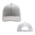 Cappello trucker con visiera piatta, corona grigia e rete posteriore regolabile - Grigio Bianco - Cappellino da Baseball a Tesa Piatta