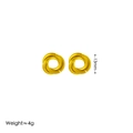 Orecchini a nodo intrecciato placcati oro 18k da 13mm e 4g con design circolare in 3D - Orecchini d'oro