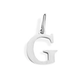 Polished stainless steel letter G pendant charm with ring for DIY jewelry making - Letter G (Steel Color)