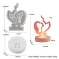 DIY silicone mold for romantic kissing couple candle holder with round base set - Couple Kissing 02 + 3D Base