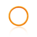 Bracciale rigido in resina arancione brillante con finitura liscia e design circolare - Bracciale rigido liscio arancione (30008)