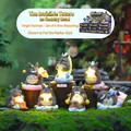 Glow-in-the-dark Totoro miniature resin figures set for desktop creative decor - A045 Invisible Cat Set 6 / Full Box Set