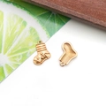 Golden Christmas stocking alloy pendant with star pattern for DIY jewelry making charms - 1Pc KC Gold Christmas Sock Charm - 12x15mm