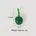 Accesorio de resina de fruta verde en miniatura para manualidades, mide 2,3 cm y pesa 1 g - Cereza verde grande-2.2cm