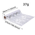 Silver bronzing mesh table runner 28x275cm roll with irregular foil textures - In Roll / 2.75 Meters / Silver