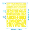 Bright yellow alphabet stickers in three sizes for scrapbooking and DIY card decoration - Yellow
