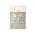 Bohemian gold foil nail art stickers with moon, sun and stars patterns in MS-796 style - Gold 3D Relief Bohemian Style (MS796-金属)