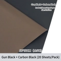 Two-tone gun black and carbon black waterproof flower wrapping paper, 56x56cm 20 sheets - Gun Black + Carbon Black