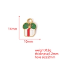 Detail view of gift box pendant with size parameters 14x10mm and 1.2mm thickness - 18#
