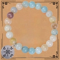 Agate bead bracelet with compass charm on a You Will Be Missed greeting card - Amazonite Bracelet