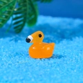 Cute glowing orange flamingo miniature figurine for micro landscape decor - Orange