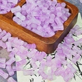 Purple faux jade bamboo-shaped glass beads with marble texture for DIY jewelry making - Condensed Purple