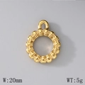 Fermoir à bascule OT doré en acier inoxydable plaqué 18k pour bijoux DIY, largeur 20mm - Style 4 Motif Crâne (KLJ6842-Z) / Or