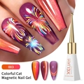 Rainbow cat eye magnetic nail gel polish in shade 003 with 10ml UV LED bottle - Dual Light Firework Cat Eye 03