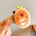 Barrette à cheveux en peluche orange en forme d'ours kaki pour femmes et filles - Pince à Cheveux en Peluche Pain (2#) / Env. 7,3 cm