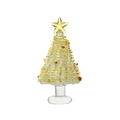 Handcrafted glass Christmas tree ornament with amber accents and a clear star topper - Style B 38*68mm / Gold