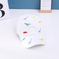 Cappellino da baseball bianco per neonati con dinosauri colorati ricamati 1-3 anni - Taglia Regolabile (Bambino) / Bianco