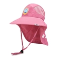 Cappello da sole rosa per bambini con tesa larga, protezione nuca e rete traspirante - Regolabile per Bambini (45-52cm) / Rosa