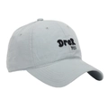 Light gray cotton baseball cap featuring black 3D embroidered Drek letters - Light Gray