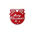 Posavasos de fieltro navideño rojo con lazo blanco y diseño de copo de nieve - Copo de Nieve de Navidad Rojo (Con Soporte)