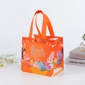 Sac cadeau de Pâques réutilisable orange en non-tissé pour la chasse aux œufs - DT14 Marquage à l'or / 20X20X15CM
