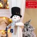 Weihnachts-Schneemann-Vorhanghalter mit blauem Schal und schwarzem Hut für Deko - Klassischer Schneemann mit Blauem Schal(SD-CLB-006-B)