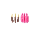 Pink silicone dragon claw mold with brown textured resin samples for Halloween decor - 2# Dragon Claw Mold / Pink