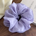 Dettagli della trama del grande elastico per capelli lavanda su base in legno - Viola / Viola