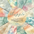 6x6 inch scrapbook paper pad with 12 watercolor leaf designs on 160gsm cardstock - 20003b 24 Sheets