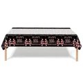 Rose gold and black 100th birthday rectangular tablecloth with balloon design - One Hundredth Birthday - Tablecloth