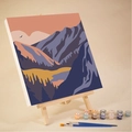 DIY paint by numbers kit featuring landscape canvas, wooden easel and acrylic pigments - HD26 Landscape Scenery
