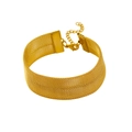 Bracelet chaîne en maille d'or 18 carats avec fermoir mousqueton ajustable - Bracelet 20mm / Or