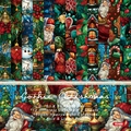 24-sheet 6x6 inch Gothic Christmas scrapbooking paper set with 12 vintage holiday designs - R2469 24 Sheets