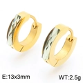 Goldene Huggie-Ohrringe mit rechteckigen klaren Zirkoniasteinen für Damen und Herren - Gold-Klar Stil(KE118293-TGD)