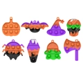Halloween silicone pop it fidget toy set featuring pumpkin and ghost keychain designs - Halloween Pop Set