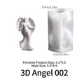 Silikonform für Engel-Kerzen und Gipsfiguren, DIY-Handwerk, Maße ca. 9,9 x 5,9 cm - 3D Engel 002