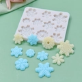 Molde de silicona con forma de copo de nieve para repostería creativa y tarta DIY - Estilo Copo de Nieve (10 Agujeros)