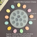Silicone mold with 12 cavities for mini cheese shapes including dimensions 6.8x6.8x0.9cm - 12-Hole Mini Cartoon Cheese Mold