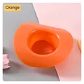 Creative orange cowboy hat shaped ice cream bowl for kids made of glossy plastic - Orange
