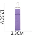 Purple woven lanyard keychain with 17.5cm length and silver metal lobster clasp - Large / Purple