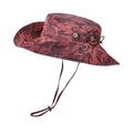 Outdoor tactical boonie hat in red-brown camouflage with adjustable drawstring - Wine Red Camouflage (4335473594754)