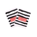 Striped gift shopping bag with red accent and Thank You message, 20x25cm size - Black White Stripe Thank You Style (22) / 95 Pieces/Pack
