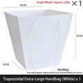 White trapezoid gift bag with clear window, 40x39x25cm size for dolls and flowers - Trapezoidal XXL White 40*39*25