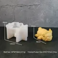 DIY silicone mold and cute lying ox wax candle figure with detailed size measurements - Lying Cute Cow