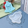Detailed view of Christmas bell deer head silicone mold with dimensions 10x8.6x1.4cm - Deer Head