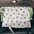 White semi-transparent car sunshade with brown bear pattern for baby protection - Brown Bear Polka Dots