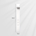 White silicone headphone cable tie strap with adjustment holes and 80mm length - 1 Piece / White