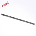 Gray transparent Tritan straw with 0.8cm diameter and anti-slip spiral textured design - Black