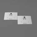 White cardboard jewelry display card for earrings with S925 Post text and bow logo - 4*6cm Card (Hook Style) + Bag