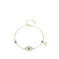 Bracciale occhio del diavolo in argento S925 dorato con ciondoli in zirconi blu e chiari - Argento 925 / Oro (RHB1400G)